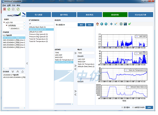 中仿民机防冰试飞试验数据库
